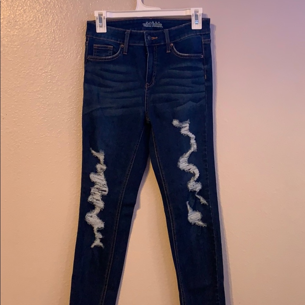 High rise skinny jeans